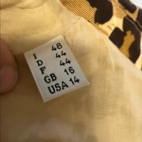 Moschino Cheap & Chic Leopard Print Blazer Jacket Red Trim Applique Size 14 - Picture 13 of 16